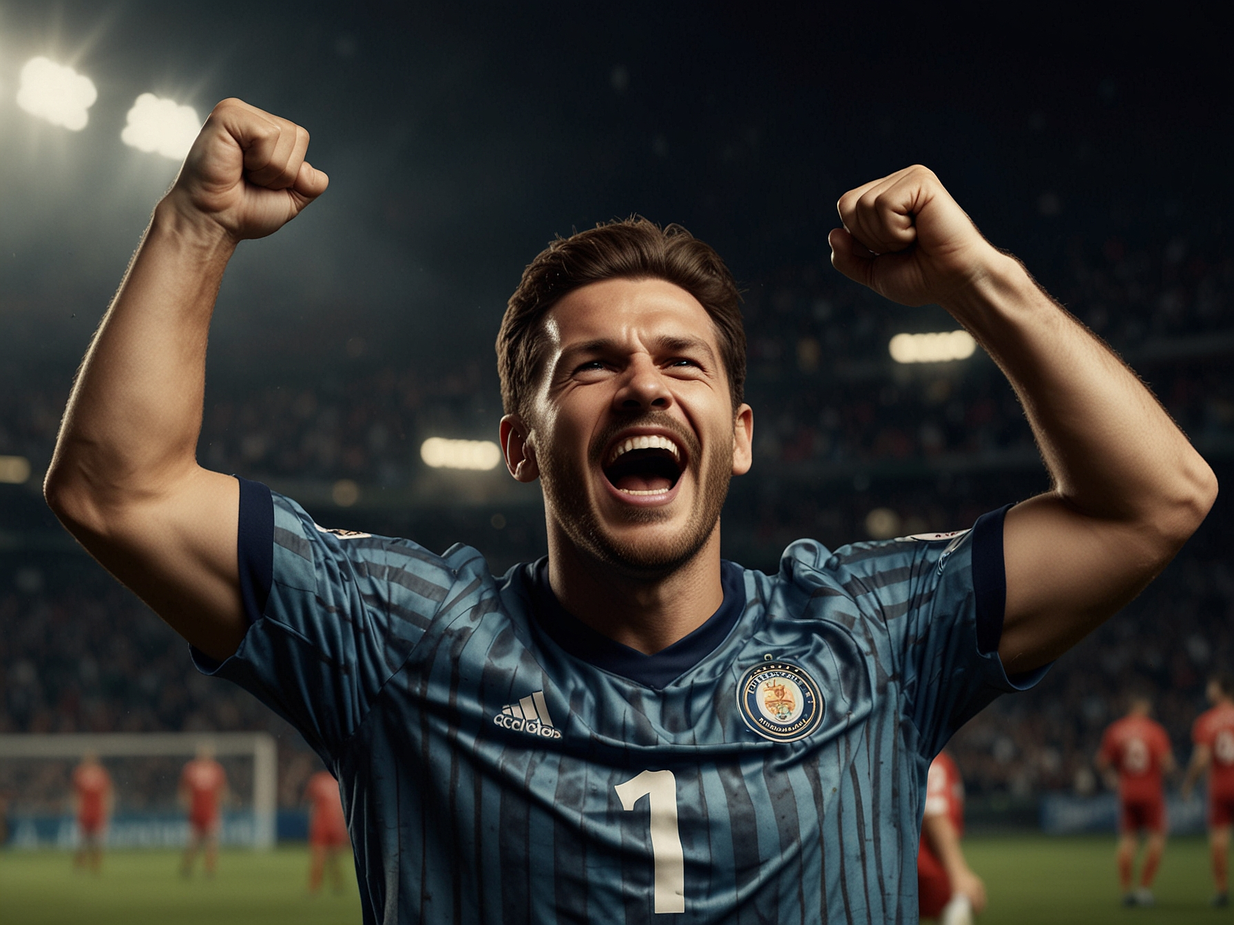 Jugador celebrando apuesta en Mostbet Perú